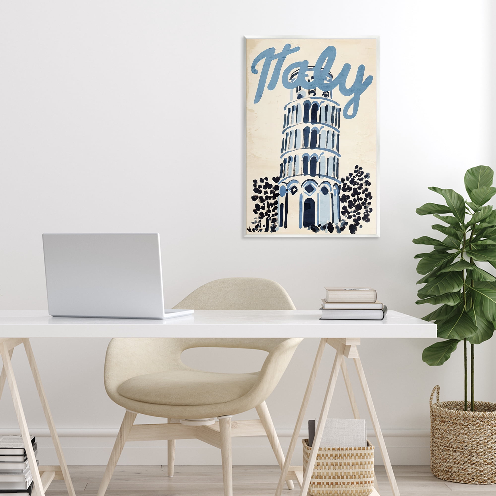 Stupell Industries Blue & Beige Italy Travel Wall Plaque Art, design by Annabelle Hall