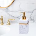 thumbnail image 1 of Ruiboury Resin Soap Dispenser Reusable for Tabletop Kitchen Shower Shampoo Bathroom White Gold 500ml 5Set, 1 of 6