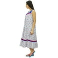thumbnail image 2 of Bimba Mid Calf Nightwear Cotton Sleepwear Sleeveless Nursing Night Gown Dress, 2 of 7