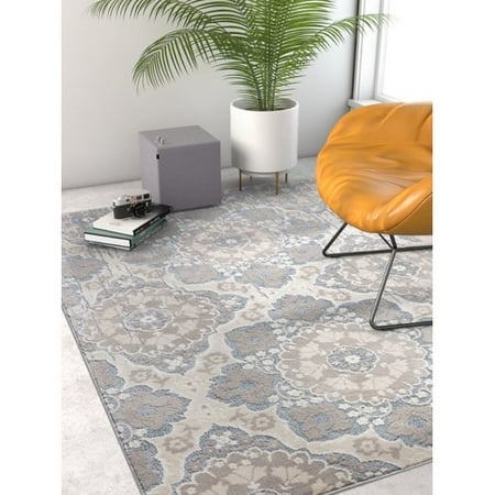red barrel studio blumenthal soft vintage blue gray area rug