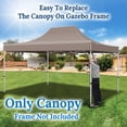 thumbnail image 5 of ALUVIERA 15'x10' Pop Up Canopy Top Canopy Tent Replacement Top Gazebo Tent Cover (Taupe), 5 of 5