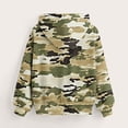 thumbnail image 4 of CLOISE Boys Hoodie Girls Teen Long Sleeve Hooded Sweatshirt Tops with Pocket Camouflage Casual Fashion Fall Winter Clothes Coffee 4-14T, 4 of 4