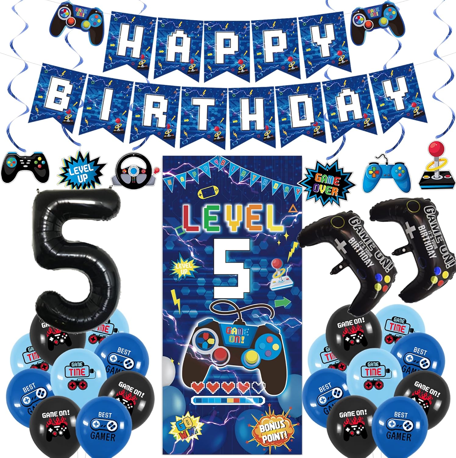 Glitter Football 10th Birthday Banner – Double Digits Decor, Sports Theme Party Supplies For Boys - View #7
