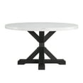 thumbnail image 4 of Roundhill Furniture Hirima Modern Elegance 54" Round Dining Table, Solid Acacia Wood Base, 4 of 7