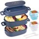 thumbnail image 1 of Lunch Boxes - 2-in-1 Stackable Bento Lunch,1550ml Cutlery Set Bento Boxes - For Kid Men Women Adults Working Schools ,suitable For Microwave And Dishw, 1 of 4