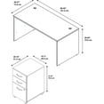 thumbnail image 6 of Series C 60W Office Desk with Drawers in Hansen Cherry - Engineered Wood, 6 of 10