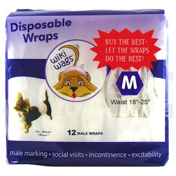 Wiki Wags Disposable Male Dog Belly Band