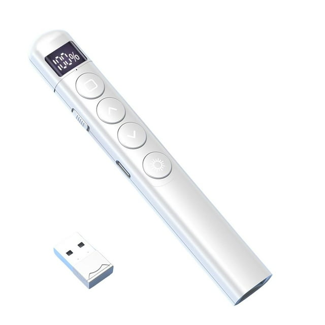 Pointeur de Présentation 2,4 g Stylo de Démonstration Sans Fil avec Télécommande pour PowerPoint PPT Compatible avec