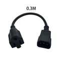 thumbnail image 4 of Cable de extensión de alimentación perfke IEC320 C14 a EE. UU. Macho a hembra, 4 of 7