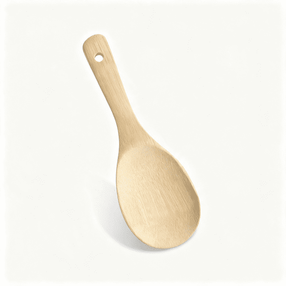 NORIZF Rice Paddle Bamboo 8In Wooden Rice Paddle Spoon for Cooking,Non-Stick Natural Home Kitchen Scooper 8In Wooden Spoons for Cooking