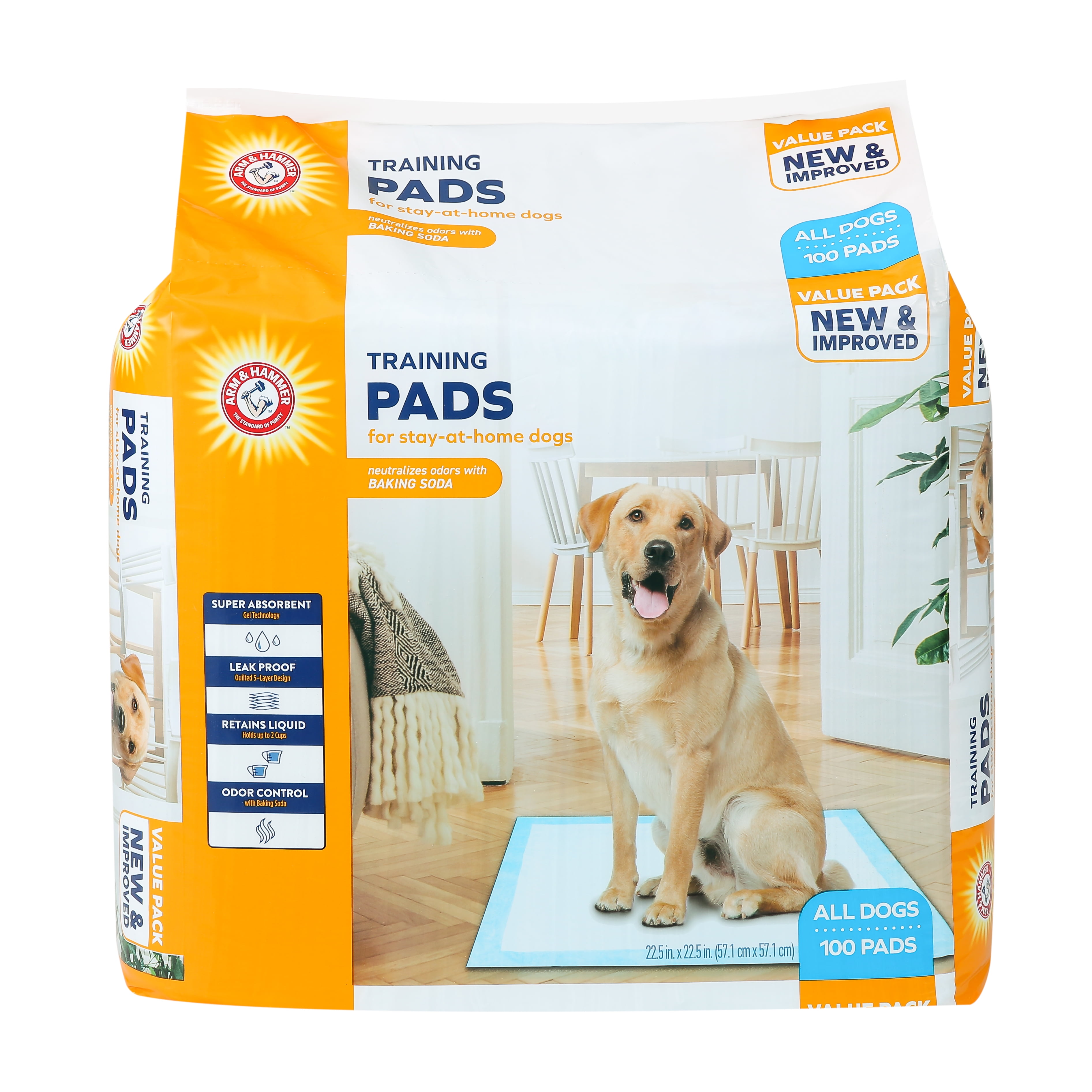 Arm & Hammer for Dogs Puppy Training Pads with Attractant LeakProof, Odor Control