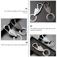 thumbnail image 2 of IBASETOY 4pcs Keychain Car Key Zinc Alloy Rectangle Installation for Men and Women, 2 of 8