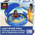 thumbnail image 3 of Aqua Leisure SunSmart Lazy River Kiddie Pool with 50 UPF Sun Shade, Blue, 3 of 5