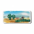 thumbnail image 1 of Cactus Computer Mouse Pad, Vector Image with Cartoon Design Cactus Flowers Mountains Desert Sand Sun Artwork, Rectangle Non-Slip Rubber Mousepad X-Large, 35" x 15", Multicolor, by Ambesonne, 1 of 2