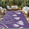 thumbnail image 3 of Fsddascl Purple Flower Outdoor Rug for Patio/Deck/Porch, Non-Slip Large Area Rug 4 x 6 Ft, Country Garden Floral Aesthetics Plant Indoor Outdoor Rugs Washable Area Rugs, Camping Rug Carpet, 3 of 5