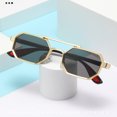 thumbnail image 2 of Large Frame Sunglasses Fashion Eyewear with UV400 Protection Full Frame Sun Resistant Glasses for Women and Men Metal, 2 of 2