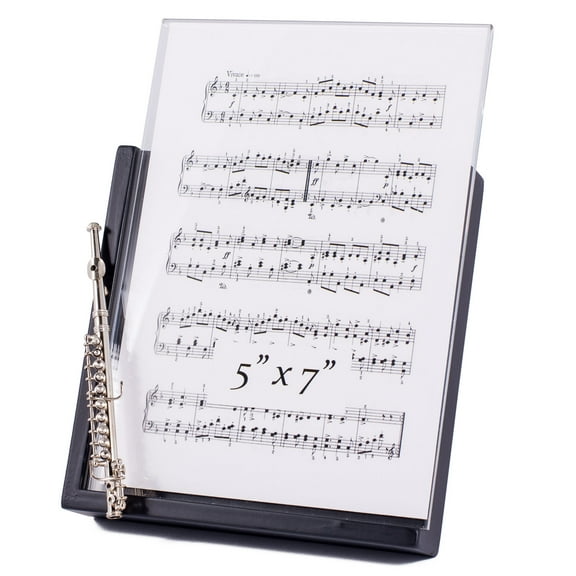 Silver Flute Decorative Classic Black 5x7 Picture Frame