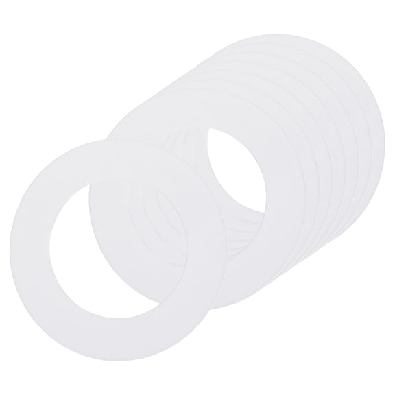 Uxcell 8 Pack Goof Rings for 3" Recessed Lights, 3" ID 4.7" OD Steel Flat Goof Trim Ring Can Light Cover Plate Flush Mount Can Converter for Ceiling Wall Hole Decorative, Matte White
