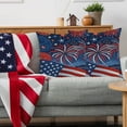 thumbnail image 3 of geerera 4th of July Decorations Pillow Covers ,Independence Day Memorial Patriotic Freedom Stars Stripes Cushion Case for Sofa Couch Bed Home Outdoor Car 18x18 inch, 3 of 5