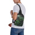 thumbnail image 5 of Rocae Lush Foliage Green Plant for Lightweight Chest Bag Dual Pocket, Waterproof Crossbody Sling Bag for Men and Women, 5 of 8