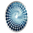 thumbnail image 2 of Designart "Swirling Blue Wave Spiral VII" Abstract Spirals Radial Dot Round Wall Mirror - Abstract Oval Printed Decorative Mirror - Multiple Color Options, 2 of 5