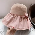 thumbnail image 6 of CoCopeaunt Black Glue Bow Sunshade Hat Woman Summer Hollow Straw Hat uv Large-Brimmed Knitted Sunblock Fishermans Hat, 6 of 6
