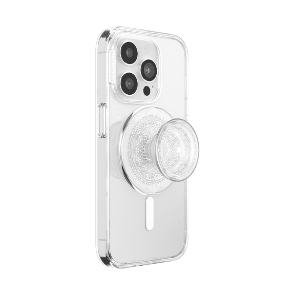 PopSockets Phone Grip for MagSafe, Magnetic Holder, Phone Stand, Clear - Doily Life