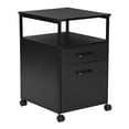 thumbnail image 5 of JJS Wood File Cabinet, Mobile Open Shelf Home Office Filing Cabinet Printer Stand for Letter Size Hanging Files,Black, 5 of 9