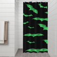 thumbnail image 2 of Black Halloween Bats with Green Shower Curtain 36"x72" ,Bathroom Decorative Shower Curtains Set with 12 Hooks,Modern Waterproof Washable Shower Curtain, 2 of 6