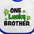 thumbnail image 4 of Inktastic One Lucky Brother with Shamrocks Boys Baby Bib, 4 of 4