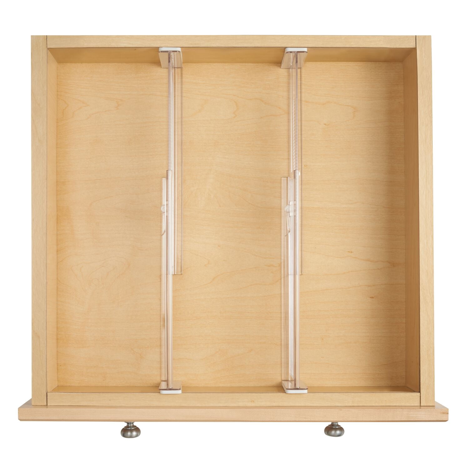 iDesign Linus BPA-Free Plastic Set of 2 Adjustable Drawer Cabinet Organizer, Clear