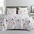 thumbnail image 2 of Elegant Comfort Ultra-Soft 4-Piece Holiday Velvet Plush Flannel Sheet Set - Warm Fuzzy Flannel Fleece with Deep Pockets - High-Quality - King, Jingle Cats, 2 of 5