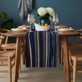 thumbnail image 2 of Marble Table Runner - 36 Inch Long, Kitchen Dining Table Runner Dresser Scarves, Navy Blue Modern Abstract Gold Gradual Art Farmhouse Decor for Coffee Tables Wedding Party Banquet, 2 of 8