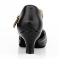 thumbnail image 4 of Tacones De Baile De Salón De Salsa Latina Con Correa En T Para Mujer Zapatos De Personaje Negros Zapatos De Tacón Para Vestido De Novia (7 / Negro), 4 of 5