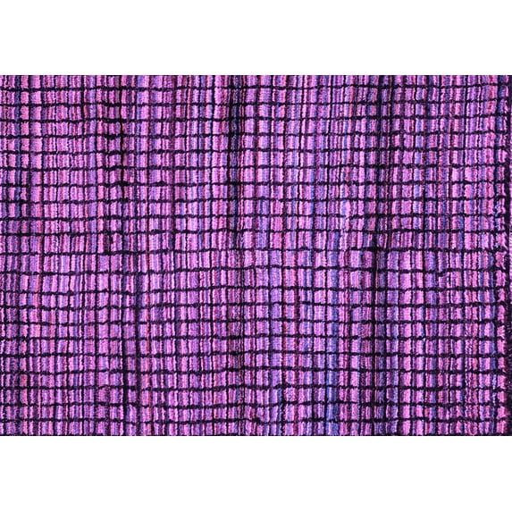 Ahgly Company Indoor Rectangle Abstract Purple Modern Area Rugs, 2' x 5'
