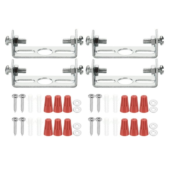 Uxcell 45mm (1.77") Universal Light Fixture Mounting Bracket Kit, Light Crossbar Round Ceiling Plate with Screw 4 Set