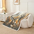 thumbnail image 2 of Deer Hunting Wooden Rustic Throw Blanket,Hunting Theme Blanket Teens Adults Hunting Cabin Lodge Farmhouse Decor Fleece Blanket,Wild Animal Leaves Branches Plush Bed Blanket 40"X50", 2 of 5