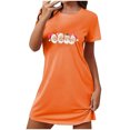 thumbnail image 2 of Pyjamas de Noël pour Femmes, Shorts pour Femmes, Chemise de Nuit de Noël Grande Taille avec Col Rond Imprimé et Manches Courtes pour la Poitrine, Chemises à Manches Courtes pour Femmes, Chemise de Noël pour Femmes, 2 of 2