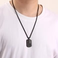 thumbnail image 2 of HEYOLL Black Dog Tag Necklaces for Men to My Brother Gifts from Brother American Flag Pendant Chain Military Army Birthday Valentines Day Jewelry Gifts Teen Teenages Tween Preteen Him Age Ideas, 2 of 7