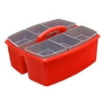 thumbnail image 7 of Storex Plastic Desktop Organizer Caddy with 6 Sorting Cups, Red, 2-Pack, 7 of 7