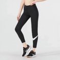 thumbnail image 3 of Pantalones Nike de algodón originales para mujer, nuevos pantalones de yoga y fitness, mallas casuales para correr, pantalones de entrenamiento de nueve puntos 806928-010, 3 of 5