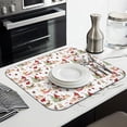 thumbnail image 3 of Multicolor Christmas Pattern Dish Drying Mat for Kitchen 1 Pack, Ultra Absorbent Microfiber Dishes Drainer Mats,16x18in(41x46cm), 3 of 6