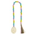 thumbnail image 1 of Easter Wood Beads String Colorful 2mm Large Wood Beads Colorful Wood Beads Tassel Rope With Easter Wood Chips String Beads Glass Crystal Beads Chain Garland, 1 of 4