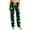 Green, variant on Women's Fashion Loose Casual Christmas Snowman Print Pants with Drawstring Elastic Waist, Comfortable Sleepwear and Loungewear Trousers for Home,Pink,S