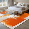 thumbnail image 5 of Burnt Orange Grey Area Rugs 6x9 for Living Room, Oil Painting Smear Modern Abstract Art Non Slip Washable Rug Runner, Low Pile Indoor Floor Carpet Mat Bathroom Rugs for Bedroom, Kids Room, 5 of 9