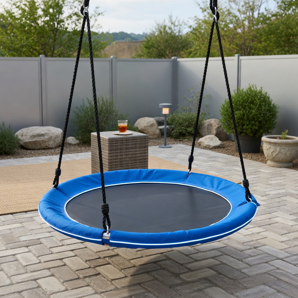 VIVOHOME Indoor 41 Inch Round Rope Saucer Tree Swing, 600 lbs