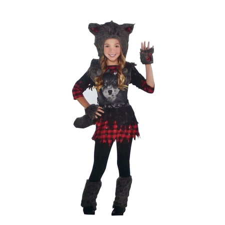 She Wolf Girls Child Werewolf Monster Halloween Costume-XL