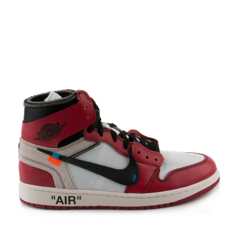 Mens The 10: Air Jordan 1 "Off White" White/Black-Red - Walmart.com