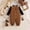 Brown, variant on Kids Girl Corduroy Romper Vintage Heart Print Long Sleeve Overalls with Bow, Brown & Black Fall Winter Outfit 0-18 Months,Size 9-12 Months