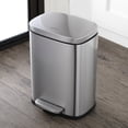 thumbnail image 6 of happimess Connor Rectangular 13.2-Gallon Trash Can with Soft-Close Lid and FREE Mini Trash Can, Platinum Silver, HPM1006A, 6 of 10